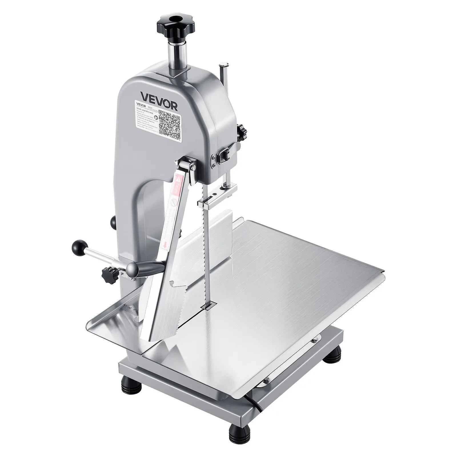 VEVOR 650W Commercial Electric Meat Bandsaw Stainless Steel Bone Sawing Machine