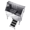 VEVOR 50 Inch Dog Grooming Bath Tub Stainless Steel w Ramp Water Filter