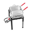 VEVOR 18 Qt Fish and Wing Fryer Aluminum Outdoor Propane Deep Fryer Kit 2 Basket