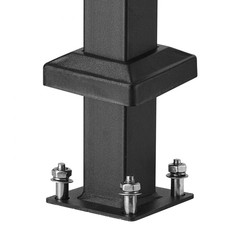 VEVOR 3-4 Step Handrails for Outdoor for Seniors Porch Deck Black Retro Arch