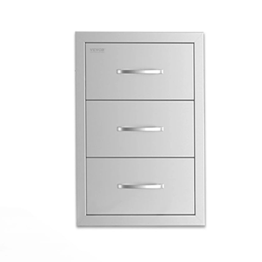VEVOR Outdoor Kitchen Drawers Triple BBQ Access Drawers Island 16.5x29x20.5 in