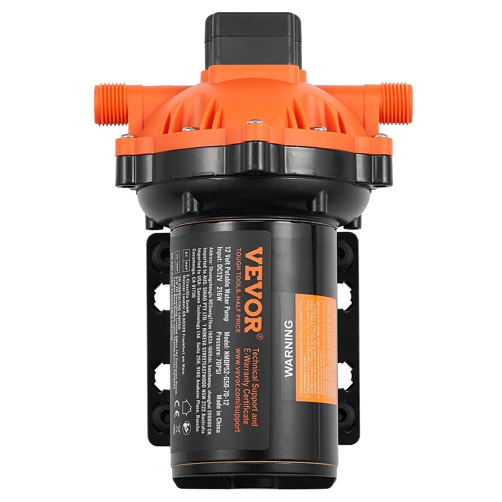 VEVOR 12V Diaphragm Pump 5GPM 18.93 L/min 5-Chamber Water Pump Pressure Switch