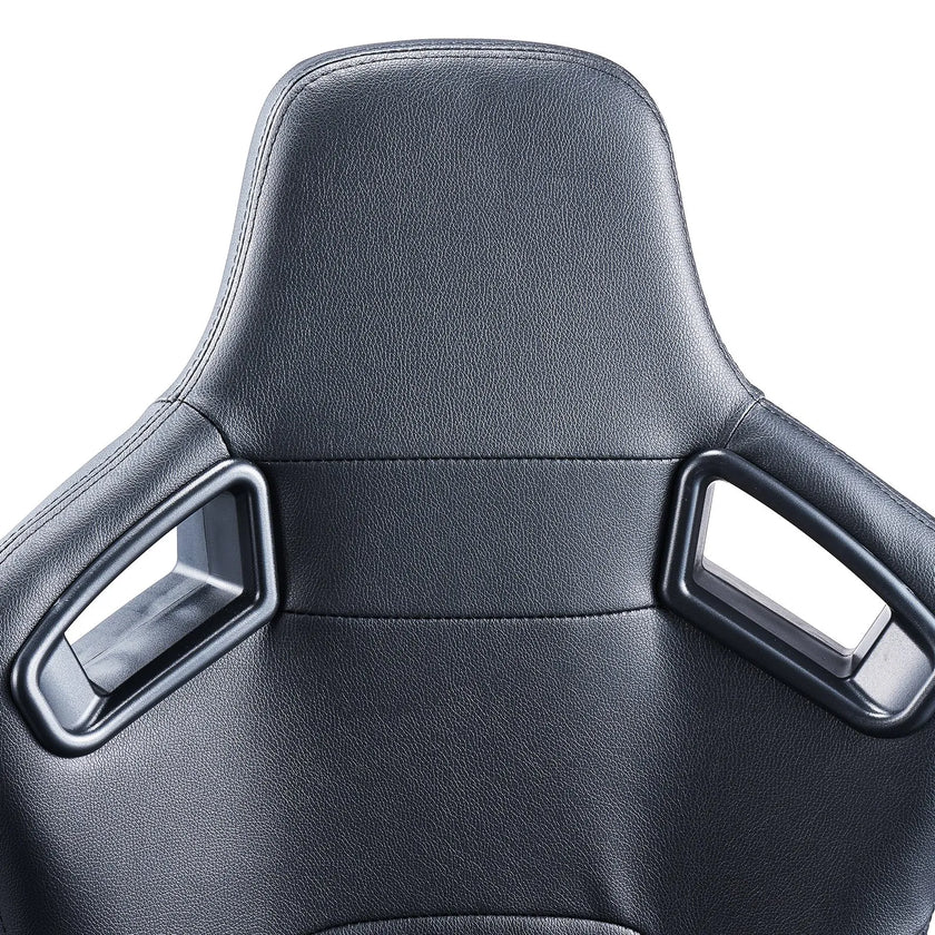 VEVOR 2 Set Racing Seat Adjustable Racing Chair with PVC Leather & Q235B Slider