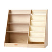 VEVOR 4-Tier Kids Wooden Bookshelf, Six-Layer Sling Bookcase, Baby Storage Book Rack, Book Toy Organizer Cabinet, for Kids Room, Playroom, Kindergarten, Nursery