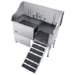 VEVOR 61 Inch Dog Grooming Bath Tub Stainless Steel w Ramp Water Filter
