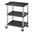 VEVOR 3-shelf Utility Cart 300 lbs 27.6 x 18.1-inch Service Cart with Wheels
