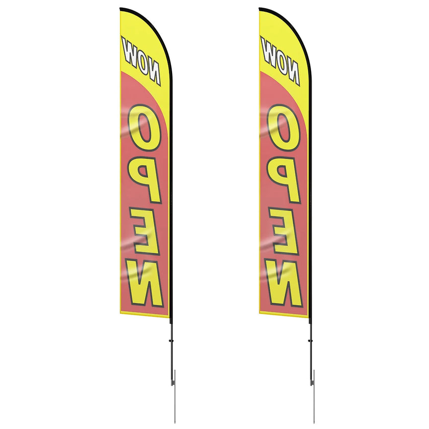 VEVOR Open Flags for Business Advertising Flags and Poles for Outside 16.3 FT