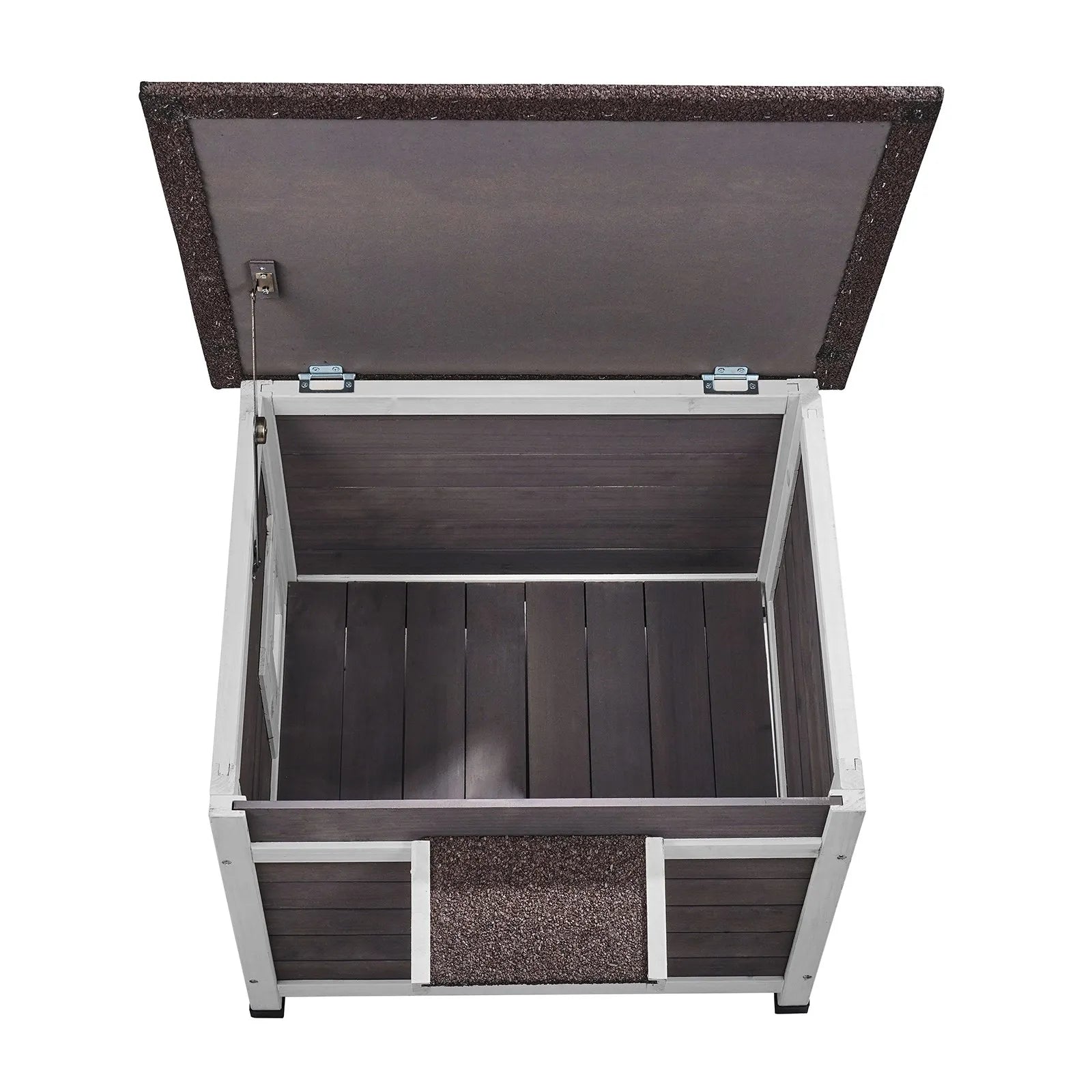 VEVOR Outdoor Cat House Wooden Feral Cat Shelter with Roof Door Flaps & Window