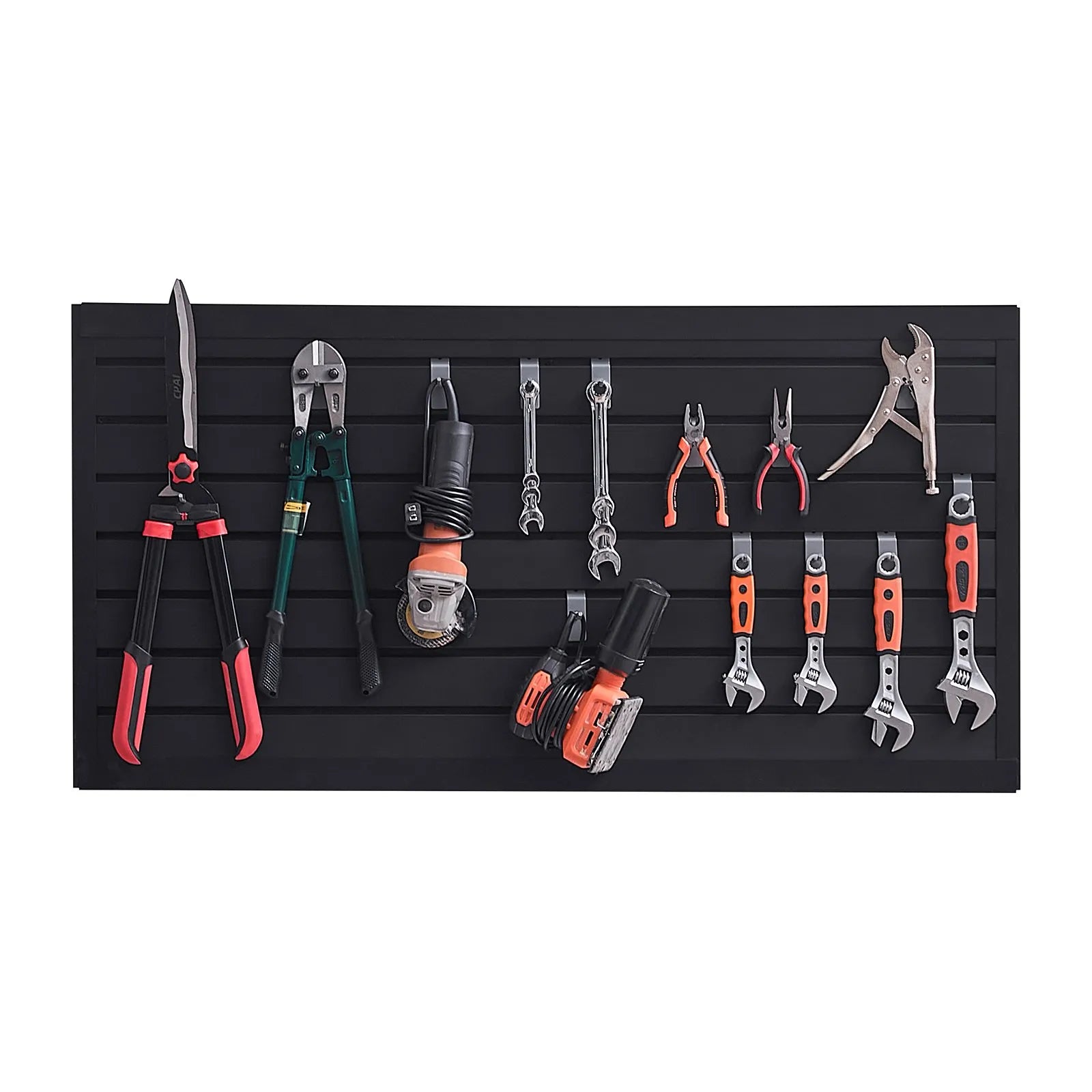 VEVOR 2 x 4 ft Slat Wall Paneling PVC Black Garage Slatwall with Modular Design