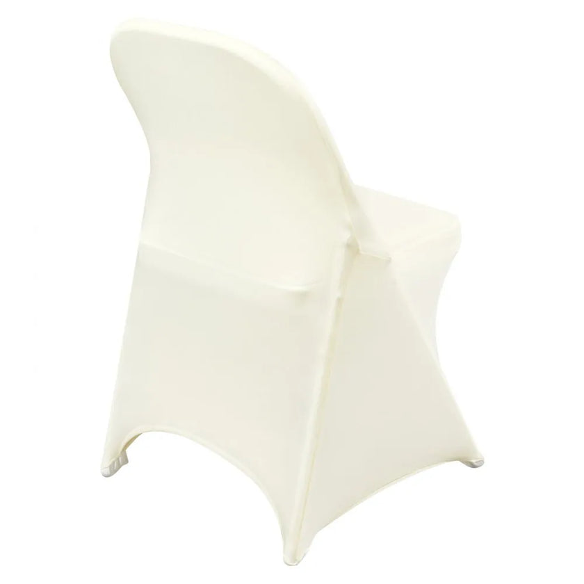 VEVOR 30PCS White Stretch Spandex Folding Chair Covers for Wedding Party Dining