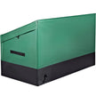 VEVOR Outdoor Storage Box, 230 Gallon Waterproof PE Tarpaulin Deck Box w/ Galvanized Frame, All-Weather Protection & Portable, for Camping, Garden, Poolside, and Yard, Brown & Blue