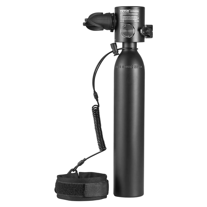 VEVOR 0.5L Scuba Tank 32.81 ft Diving Depth Refillable Snorkel Air Tank Kit