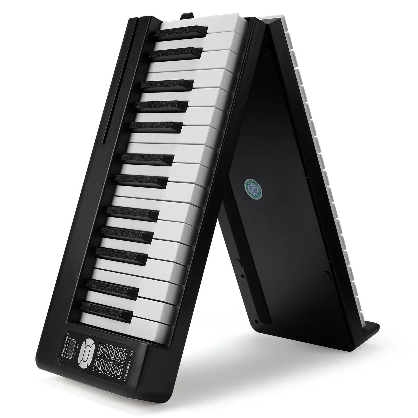 VEVOR 61 Key Folding Keyboard Piano Portable Foldable Piano Bluetooth MIDI Black