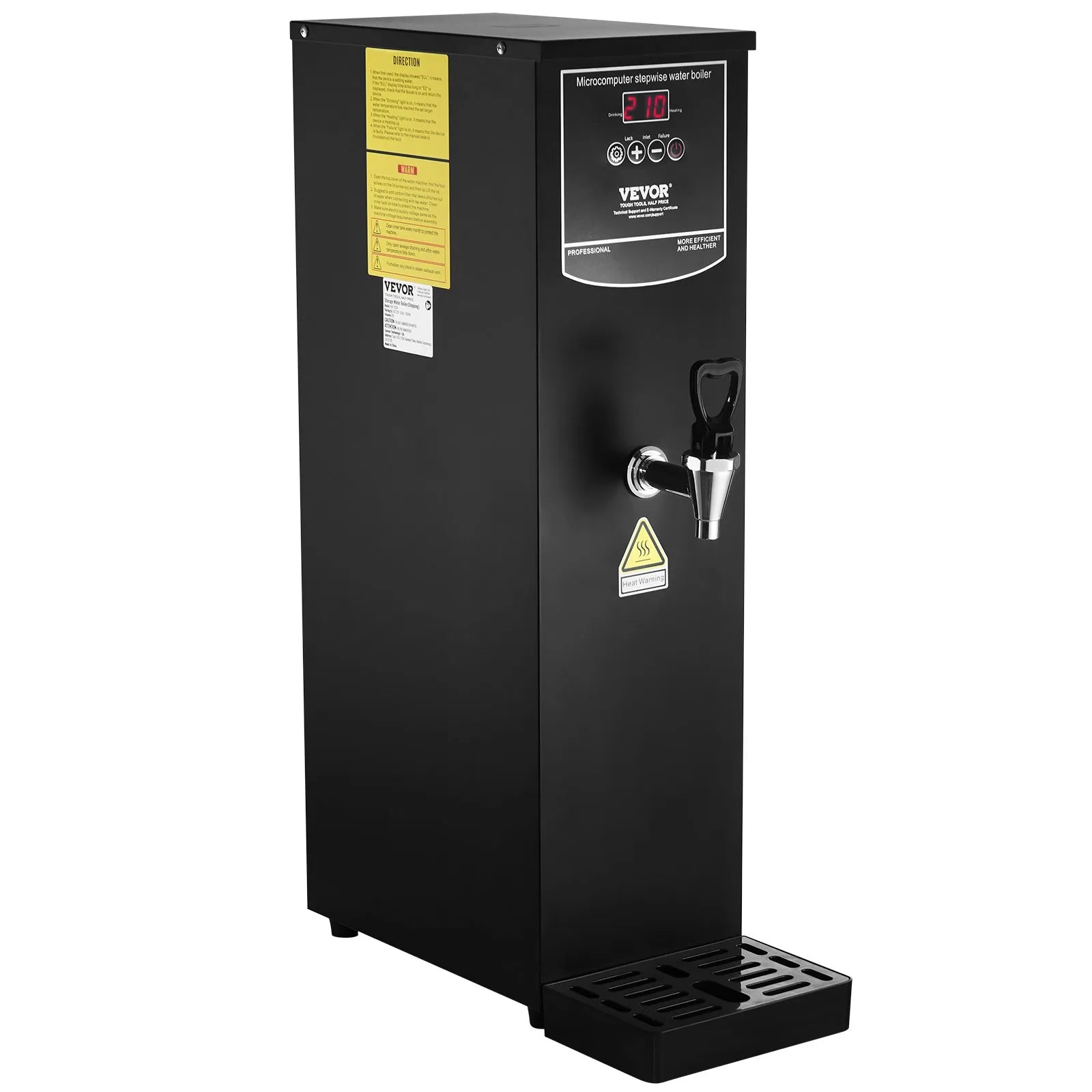 VEVOR 20L Commercial Water Boiler Electric Hot Water Dispenser Stainless Steel