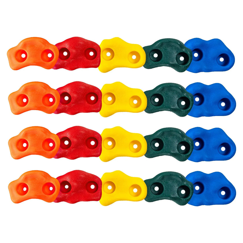 VEVOR 25 Rock Climbing Holds Climbing Rocks with Knotted Rope Handles Hardware
