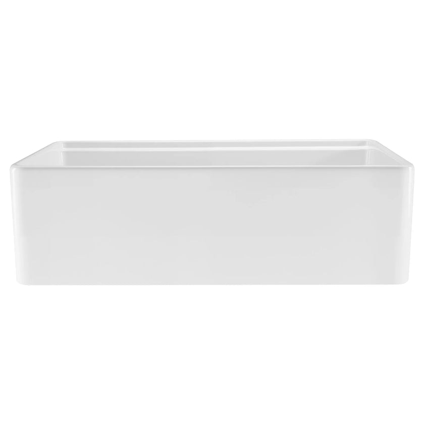 VEVOR 32.5 in Farmhouse Sink Undermount Kitchen Single Bowl Basin Fireclay White