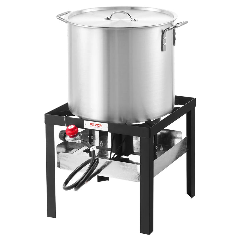 VEVOR 100 Qt Seafood Boiling Kit with Strainer Outdoor Crab Crawfish Cooking Pot