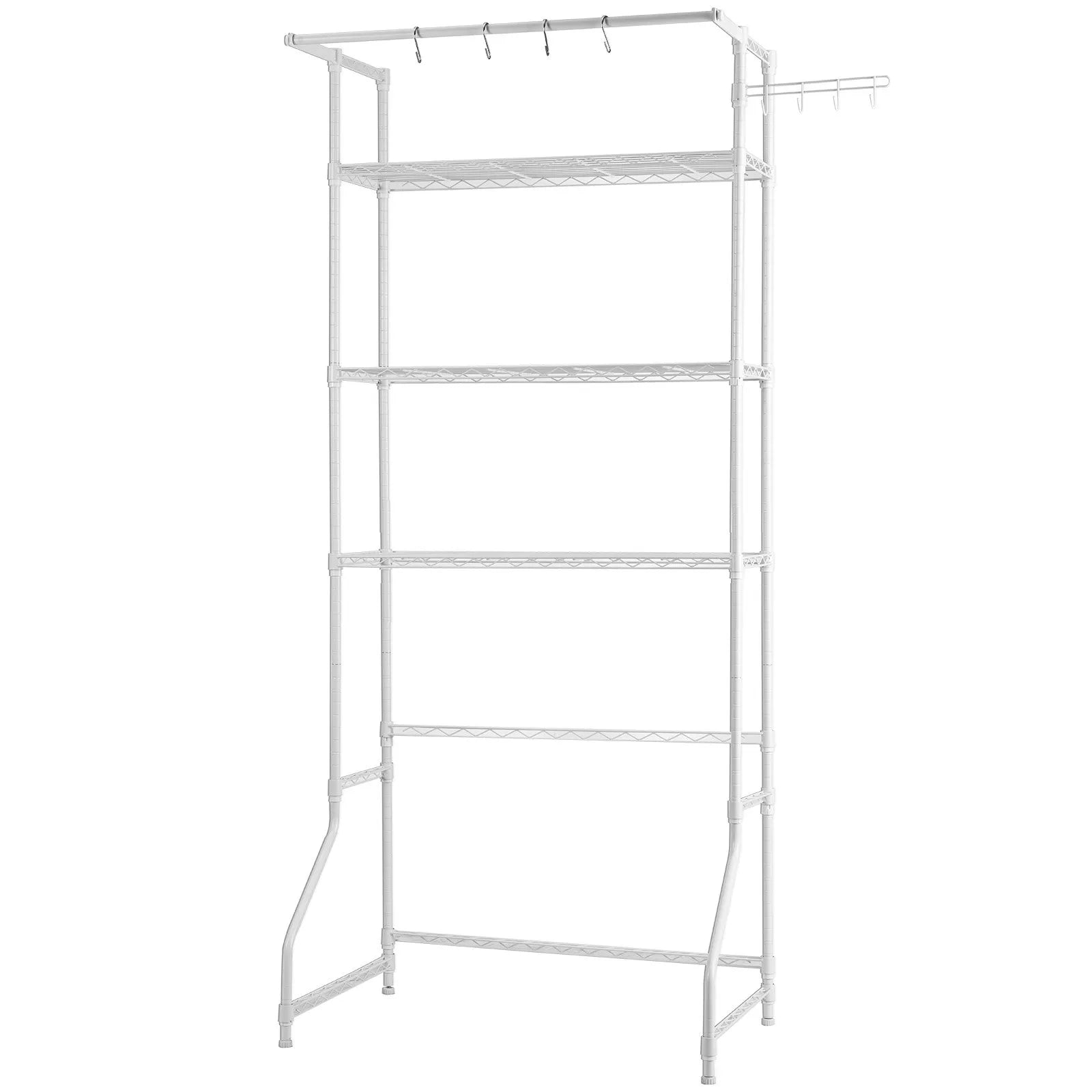 VEVOR Over Washer and Dryer Storage Shelf Single Row 3 Tiers Washer Rack White