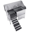 VEVOR 61 Inch Dog Grooming Bath Tub Stainless Steel w Ramp Water Filter Left