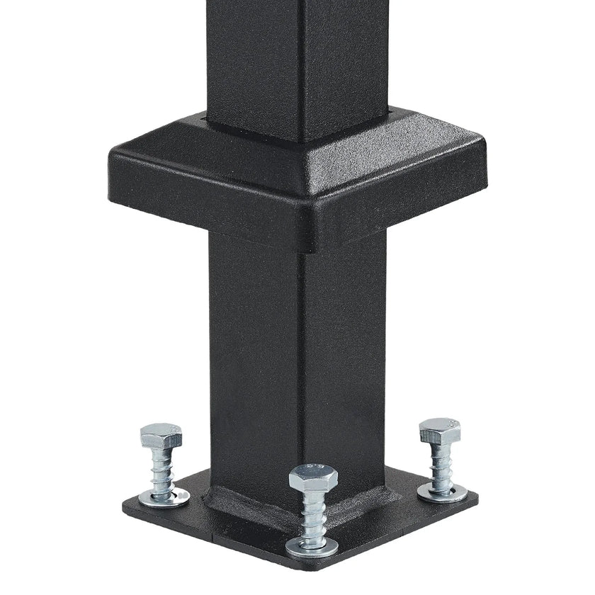 VEVOR 1-2 Handrails for Outdoor for Seniors Porch Deck Black Square Tube Steel