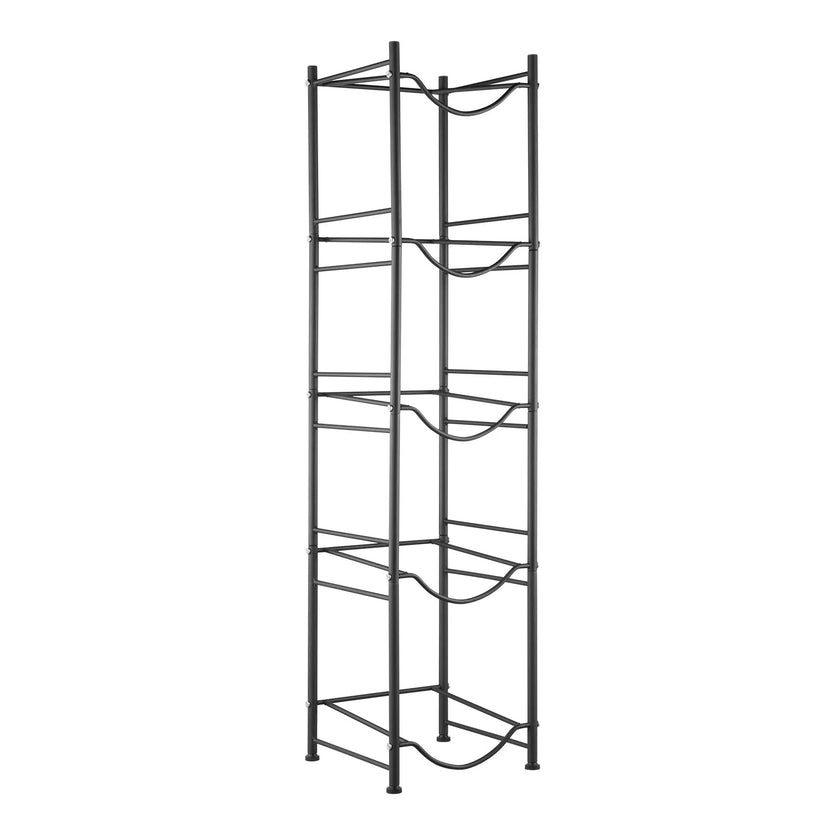VEVOR 5 Tiers Water Jug Holder Single Row Water Bottle Rack for 5 Bottles Black