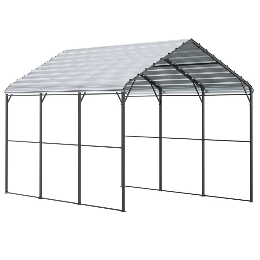 VEVOR 10' x 15' Metal Carport Heavy Duty Outdoor Car Shelter Garage for Boats