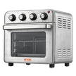 VEVOR 7-IN-1 Air Fryer Toaster Oven, 18L Convection Oven, 1700W Stainless Steel Toaster Ovens Countertop Combo with Grill, Pizza Pan, Gloves, 6 Slices Toast, 12-inch Pizza, Home and Commercial Use