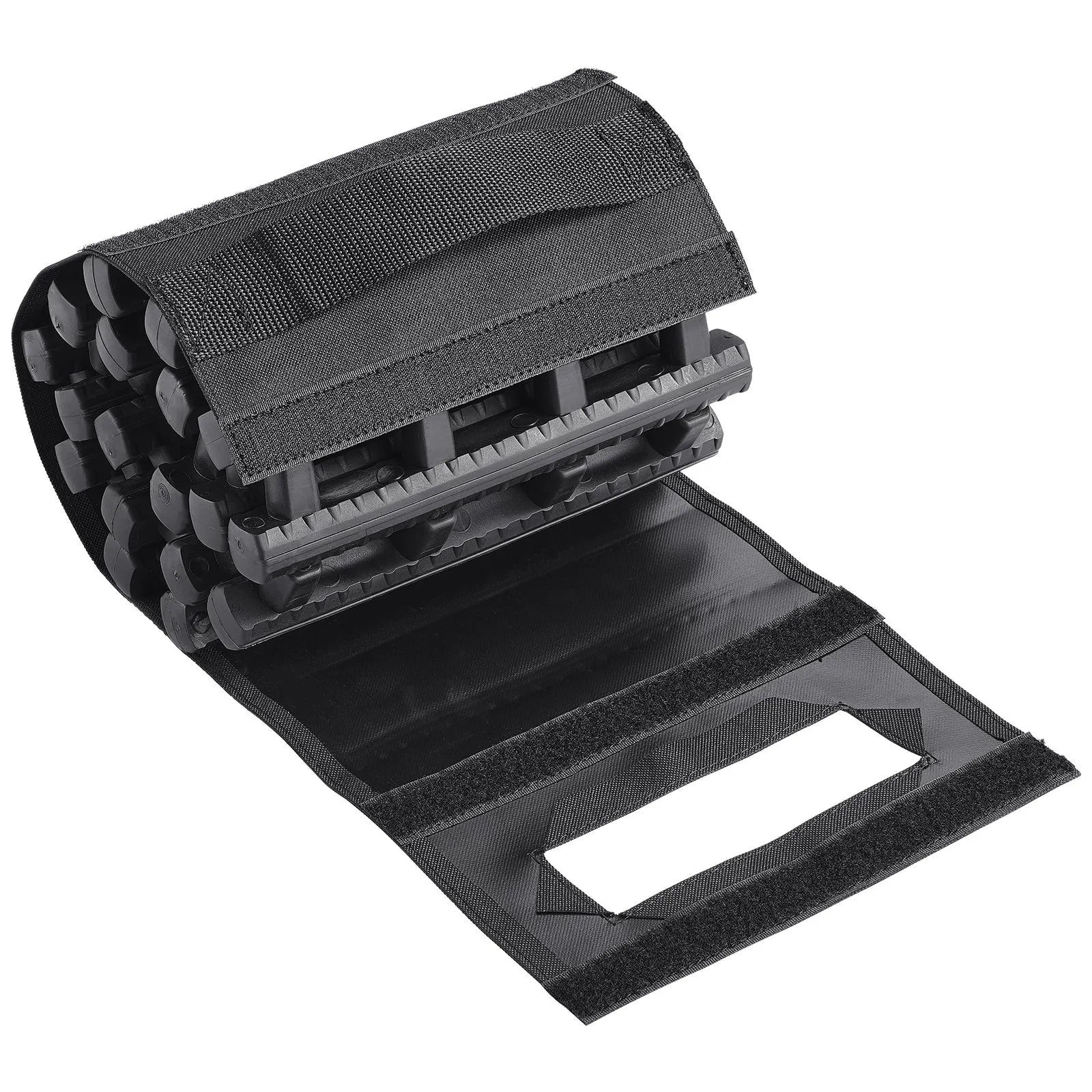 VEVOR 2PCS Traction Boards with TPR for Mud Snow Sand Storage Bags Short Black