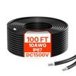 VEVOR 100FT Solar Panel Extension Cable 10AWG Waterproof PV 6mm² Cable Black