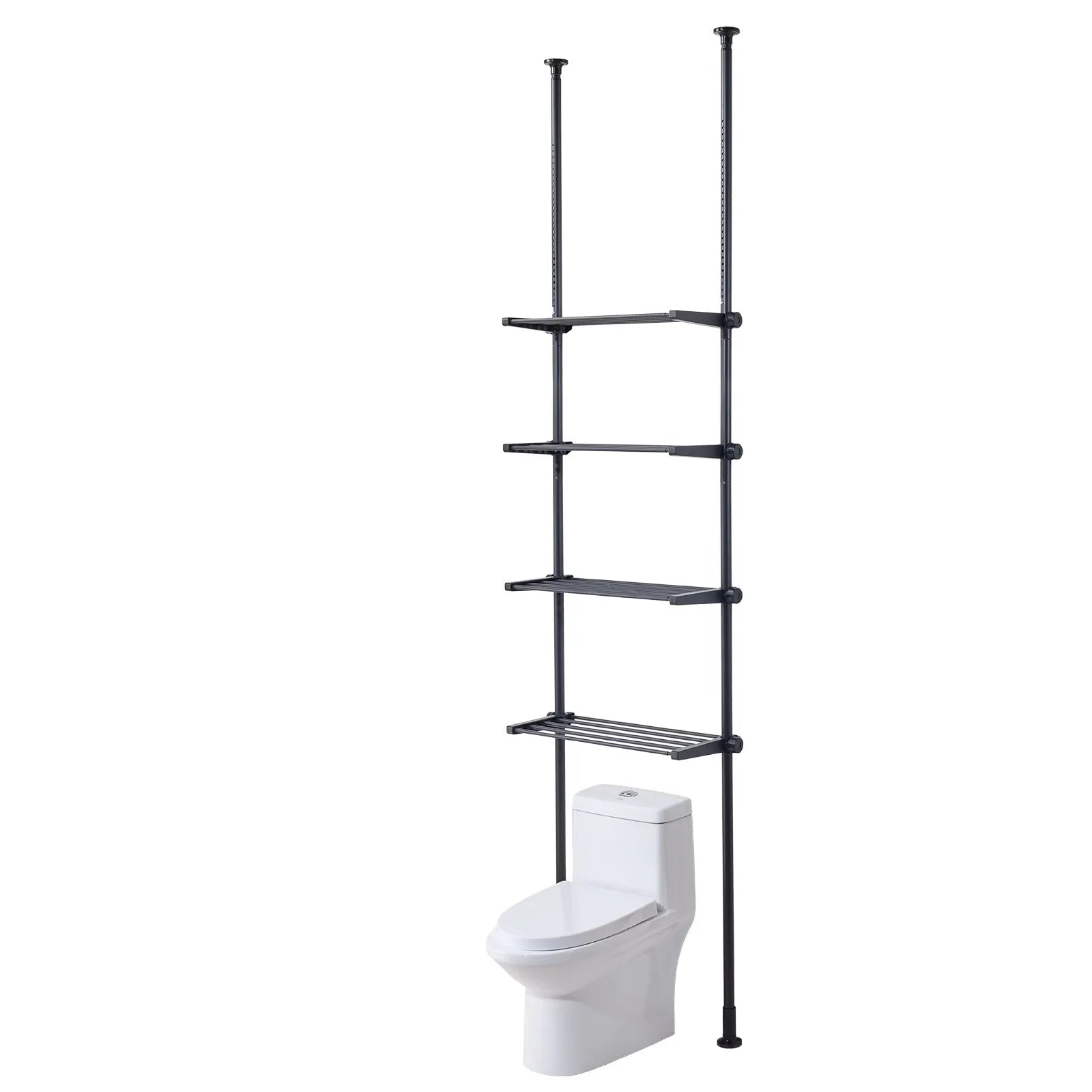 VEVOR Over the Toilet Storage 4-Tier Bathroom Shelf Rack Space Saver Organizer