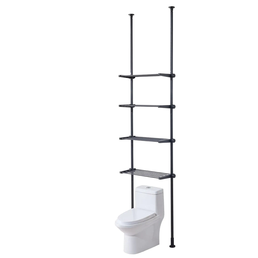 VEVOR Over the Toilet Storage 4-Tier Bathroom Shelf Rack Space Saver Organizer