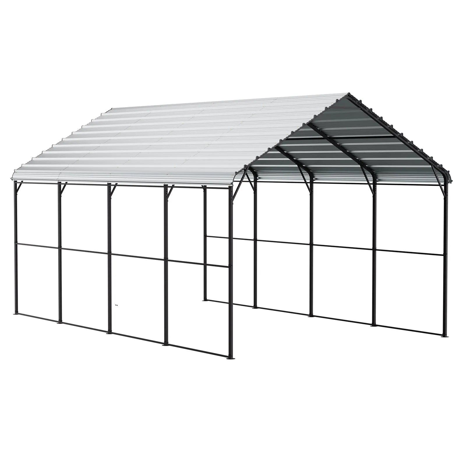 VEVOR 12' x 20' Metal Carport Heavy Duty Outdoor Car Shelter Garage for Boats