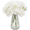 VEVOR 305 Pcs Artificial Silk Hydrangea Flowers 9.8 In Bouquet Arrangement White