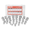 VEVOR 64 PCS BSPP Hydraulic Fitting Galvanized Cap & Plug Assortment Adapter Kit