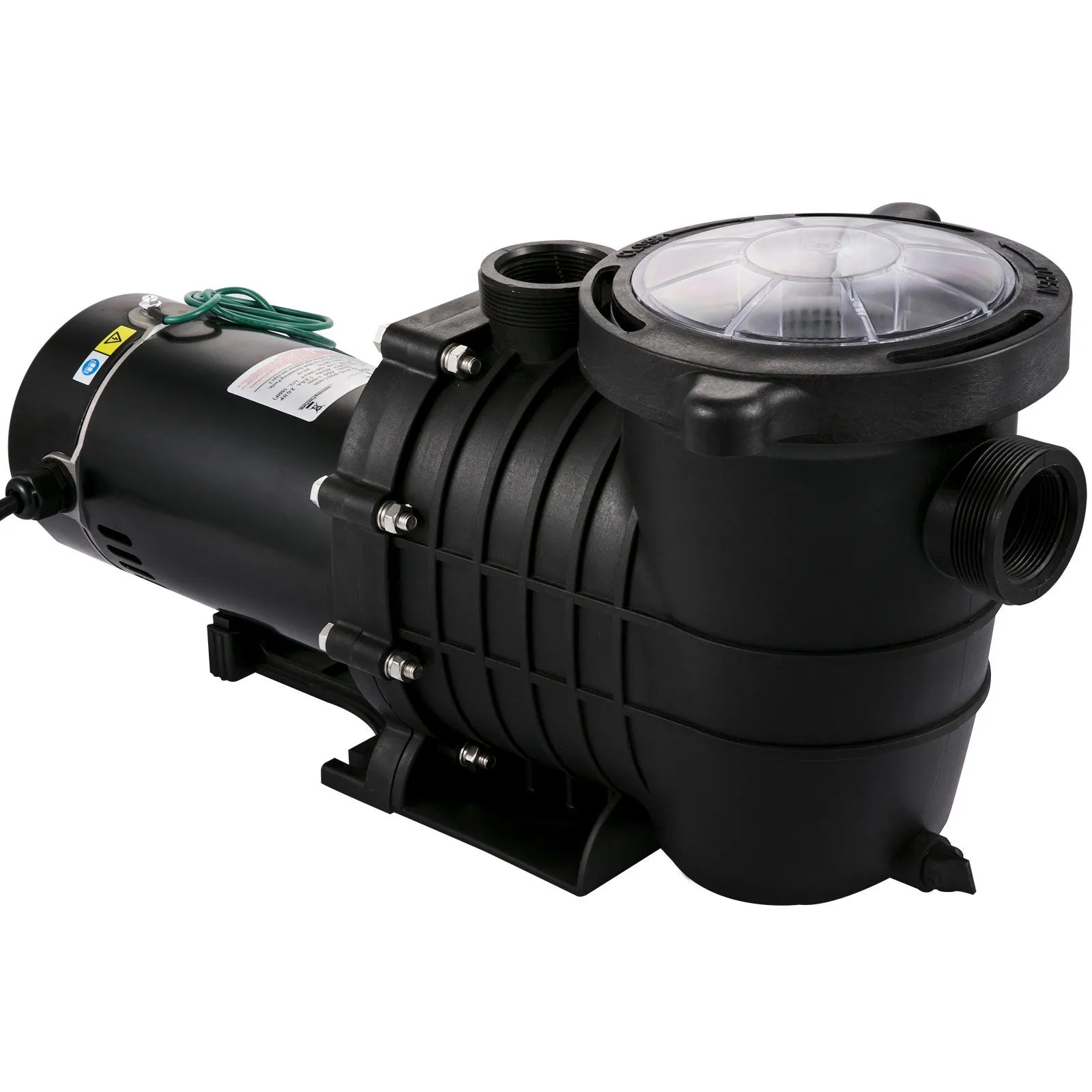 Swimming Pool Pump 1HP, Dual Voltage 110V 220V, 5544GPH, Powerful Pump for In/Above Ground Pool Water Circulation, with Strainer Basket, 2pcs 1-1/2'' NPT Connectors Tested to UL Standards