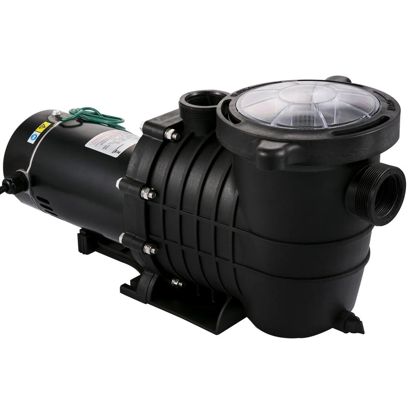 Swimming Pool Pump 1HP, Dual Voltage 110V 220V, 5544GPH, Powerful Pump for In/Above Ground Pool Water Circulation, with Strainer Basket, 2pcs 1-1/2'' NPT Connectors Tested to UL Standards