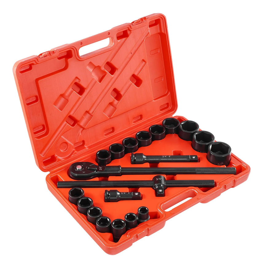 Impact Socket Set Impact Sockets 3/4 Inches 21 Piece 3/4 Inches to 2 Inches SAE