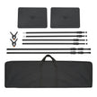 VEVOR 10ft x 10ft Pipe and Drape Kit, Heavy Duty Backdrop Stand with Carbon Steel Base, Adjustable Backdrop Support with 2 Clamps and A Carry Bag for Wedding, Party, Event, Photography, and Exhibition