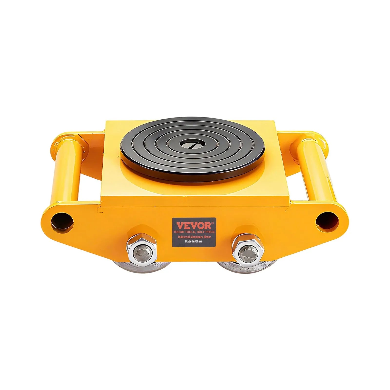 VEVOR 4PCS Machinery Skate Dolly, 26455LBS/12T Industrial Machinery Mover, Heavy Duty Carbon Steel Machinery Moving Skate & 4 Carbon Steel Wheels and 360° Rotation Non-Slip Cap for Warehouse, Factory