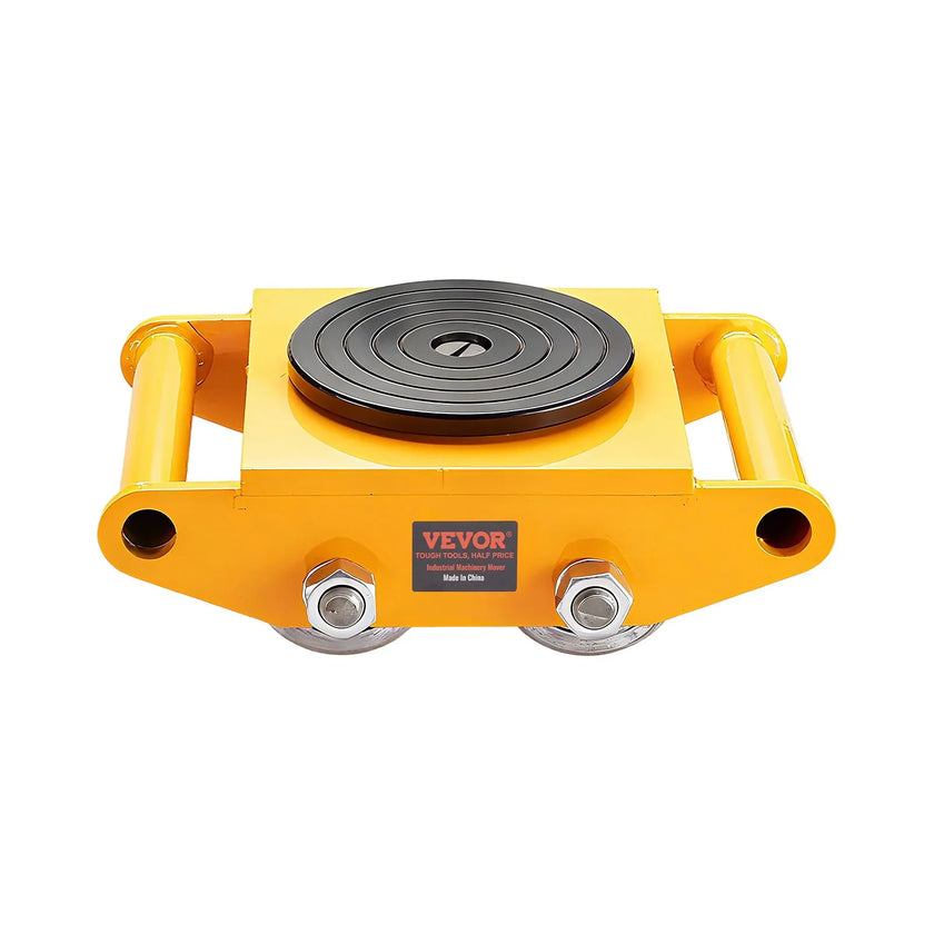VEVOR 4PCS Machinery Skate Dolly, 26455LBS/12T Industrial Machinery Mover, Heavy Duty Carbon Steel Machinery Moving Skate & 4 Carbon Steel Wheels and 360° Rotation Non-Slip Cap for Warehouse, Factory