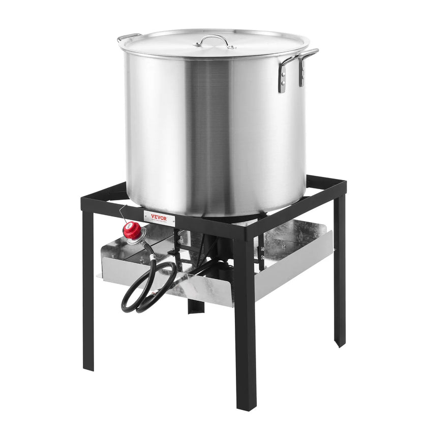 VEVOR 60 Qt Seafood Boiling Kit with Strainer Outdoor Crab Crawfish Cooking Pot