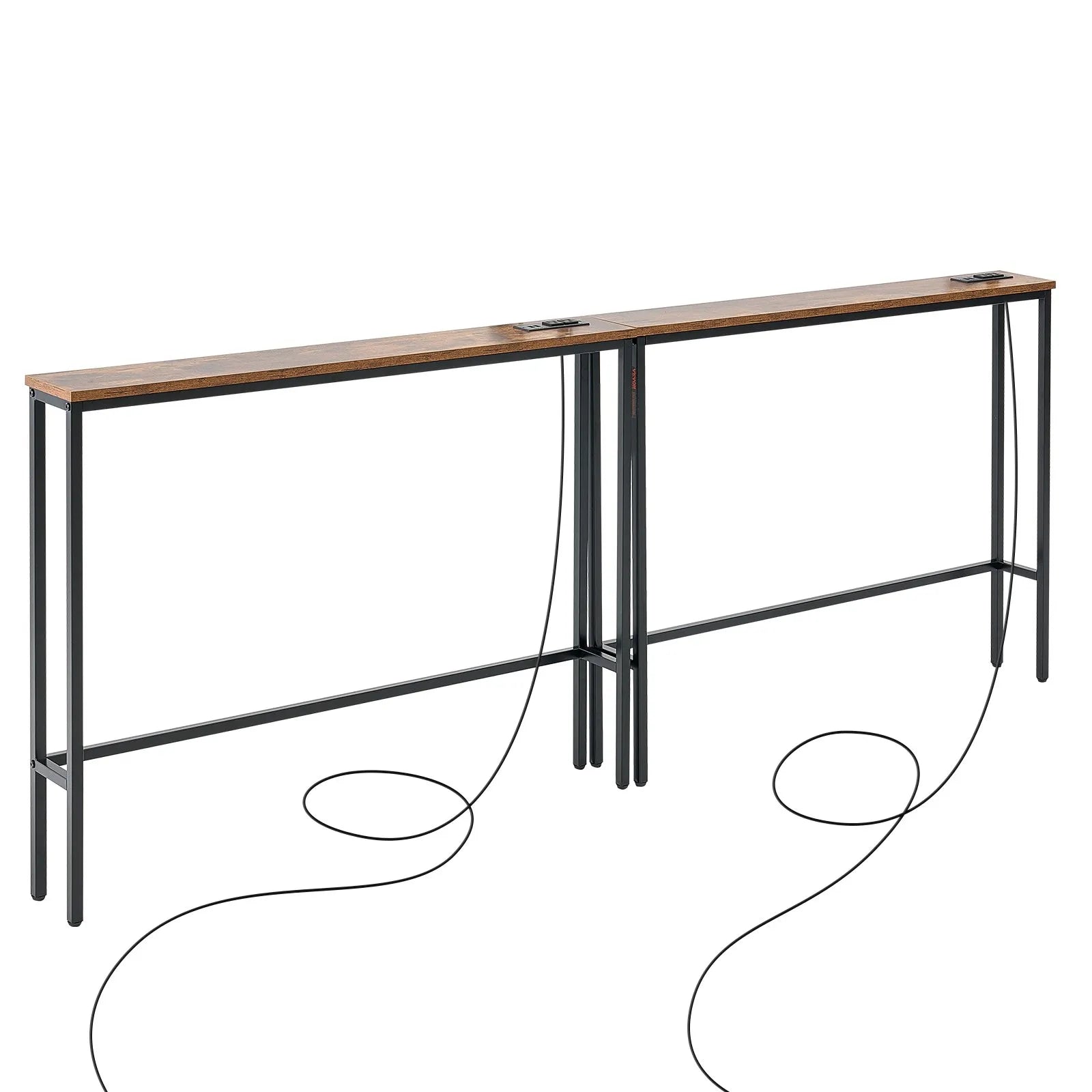 VEVOR Narrow Console Sofa Table Couch Table 2 Pieces for Entryway & Living Room