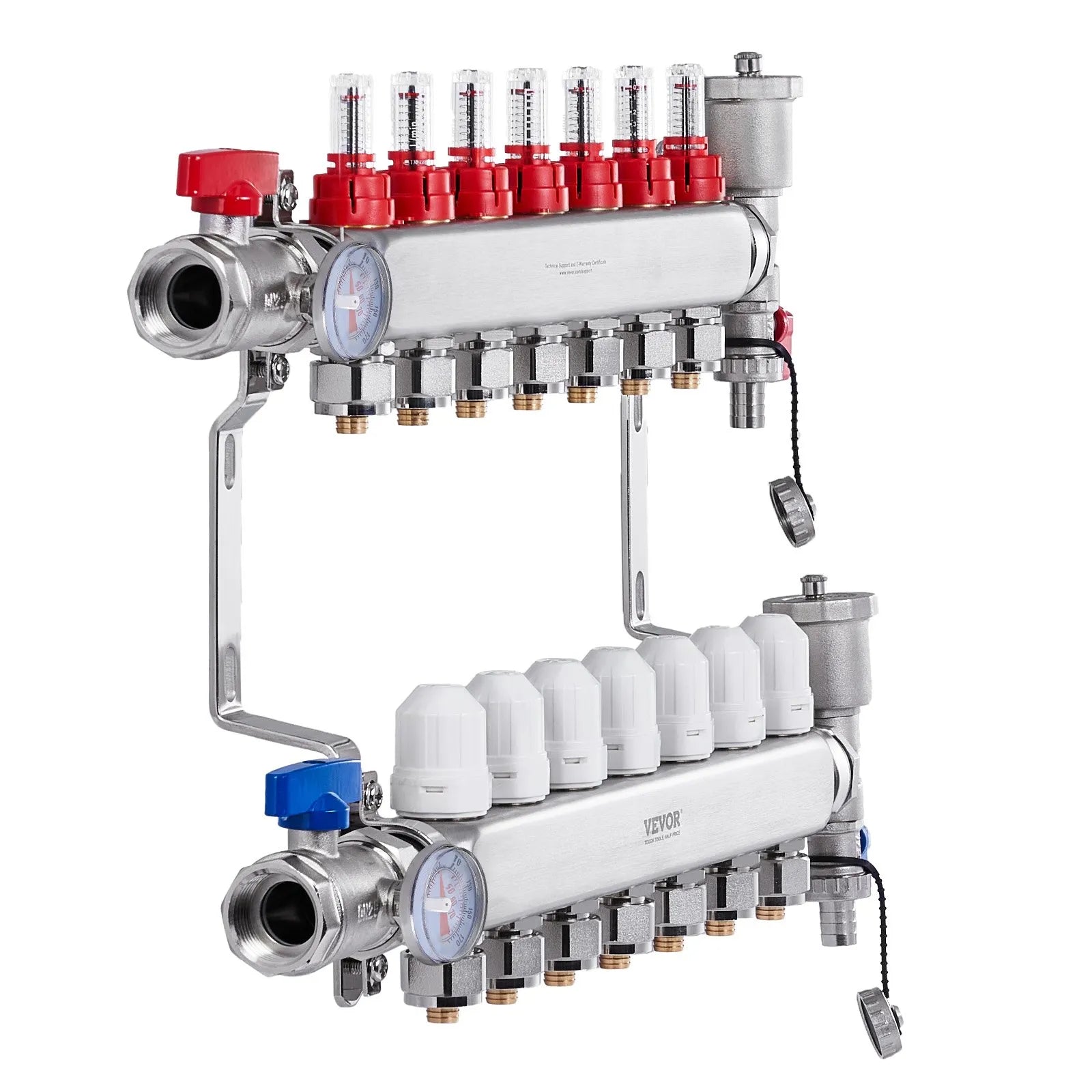 VEVOR 7-Branch Radiant Heat Manifold 1/2