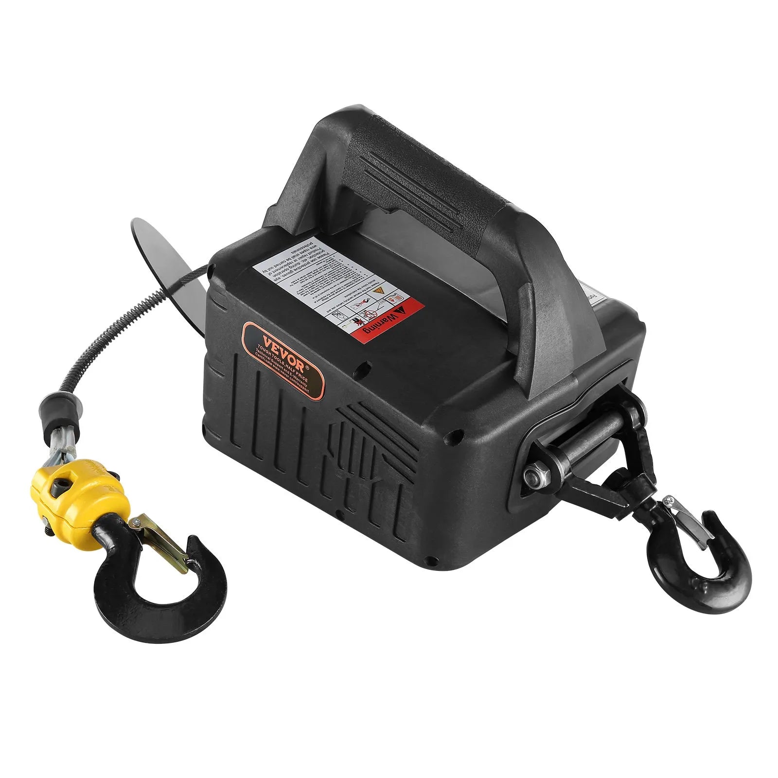 VEVOR 2-in-1 Electric Hoist Winch, 1100 lbs Capacity, 1500W Portable Power Winch Crane, 22.9 ft Lifting Height, 13 ft/min with Wireless Remote Control, for Garage, Warehouse, Factory Lifting Towing