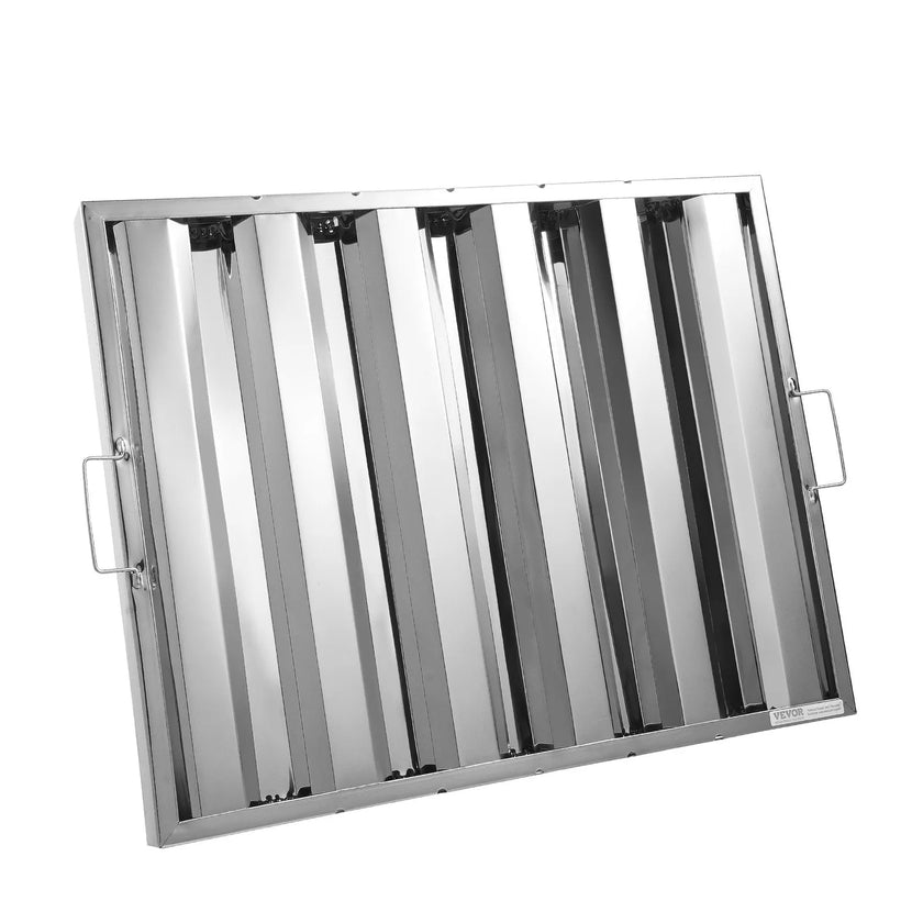 VEVOR 24.5Wx19.5H Inch Commercial Hood Filter Range Hood Baffle Stainless Steel