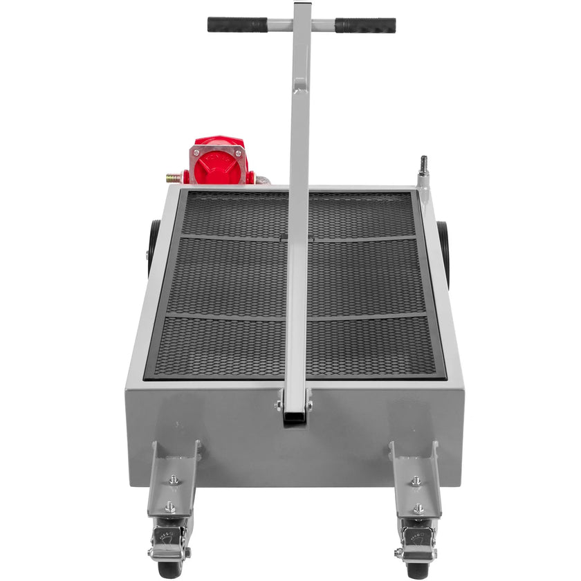VEVOR Oil Drain Pan 15 Gallon Oil Drain Tank, 57L Low Profile Oil Drain Pan, Large Capacity Oil Change Pan, Foldable Hand, with Pump, Hose, Swivel Casters Wheels for Car, SUV, Trucks Oil Draining