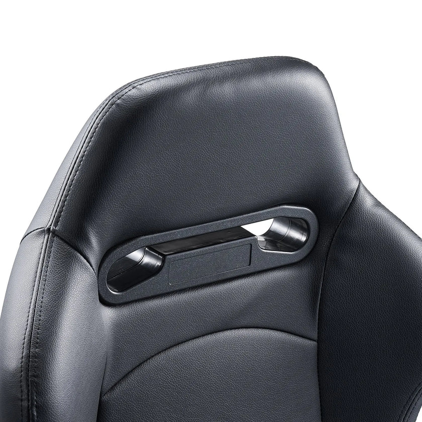 VEVOR 1 Set Racing Seat Adjustable Racing Chair with PVC Leather & Q235B Slider