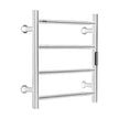 VEVOR 4-Bar Towel Warmer Rack Wall Mounted Heated Towel Rack for Bathroom Silver