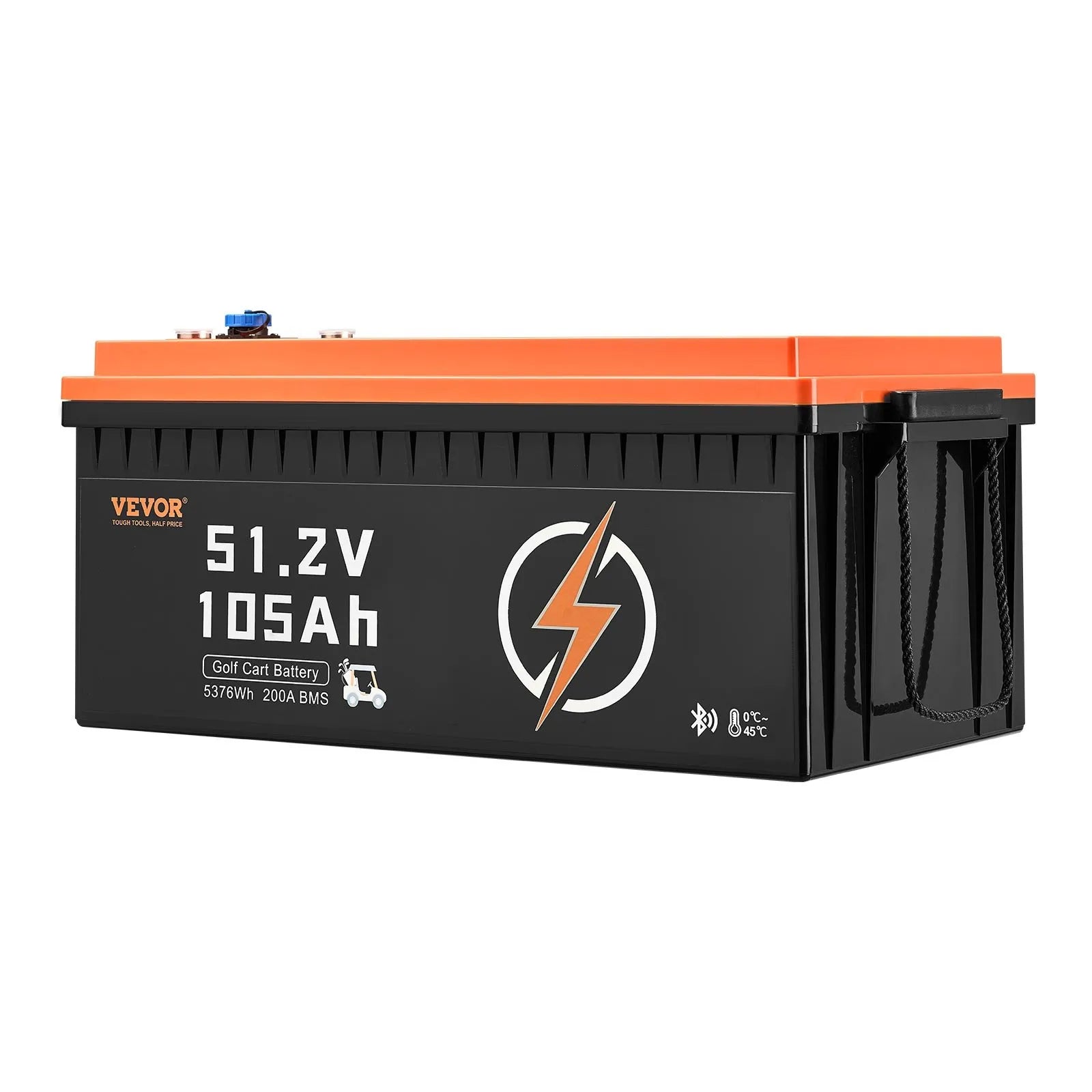 VEVOR 48V 105Ah Golf Cart Lithium Battery 20A Charger LCD Monitor & 4000+ Cycle