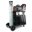 VEVOR 2-Tier 4 Drawers Welding Cart, Welder Cart with 265LBS Static Weight Capacity, 360° Swivel Wheels, Tank Storage Safety Chains, Heavy Duty Rolling for Mig Welder and Plasma Cutter